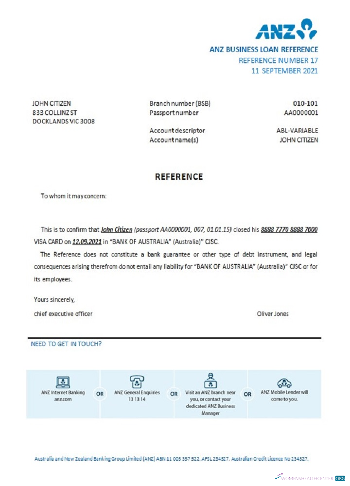 Download Australia  ANZ bank closure reference Photoshop template